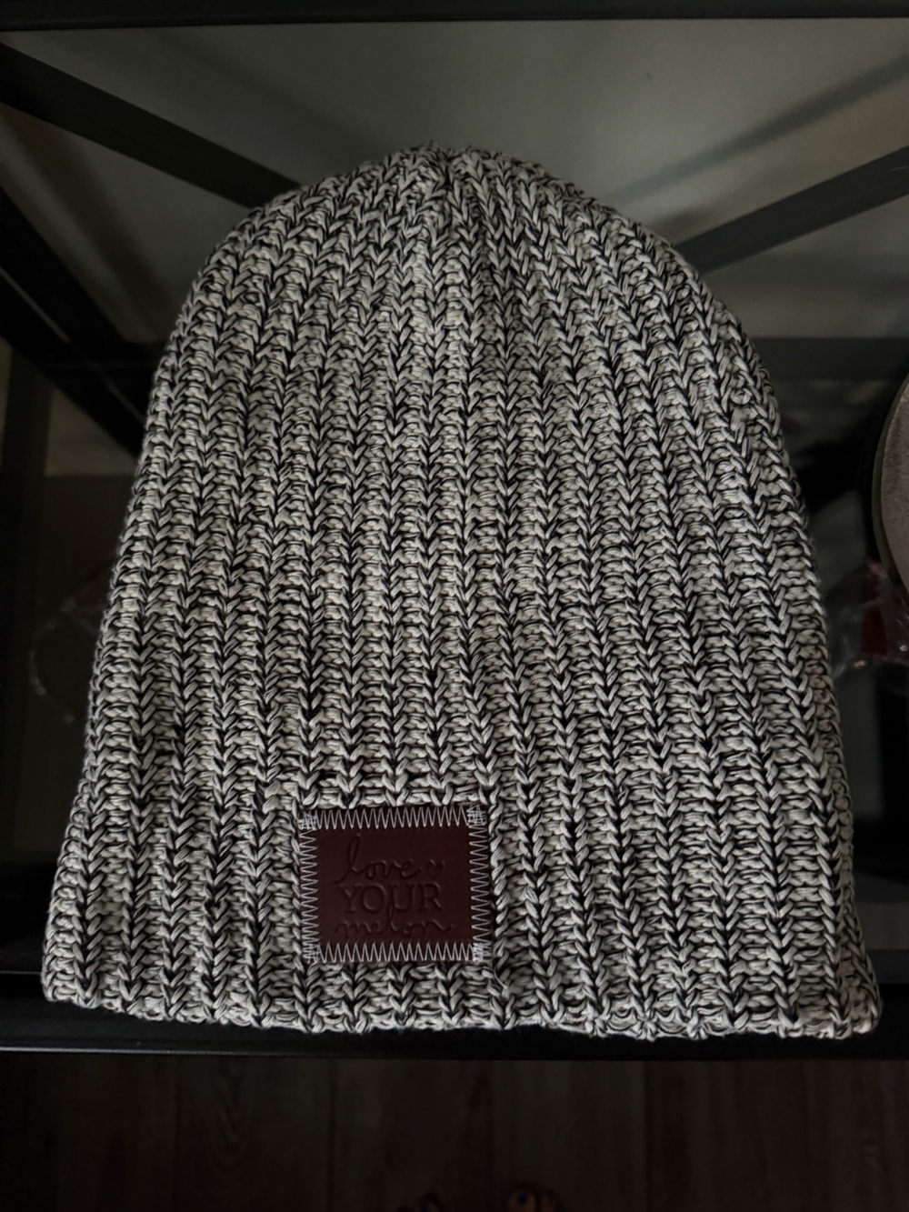 Love Your Melon Marled Gray Knit Beanie
